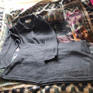 Incredibly Soft Gray Collared Dress, M